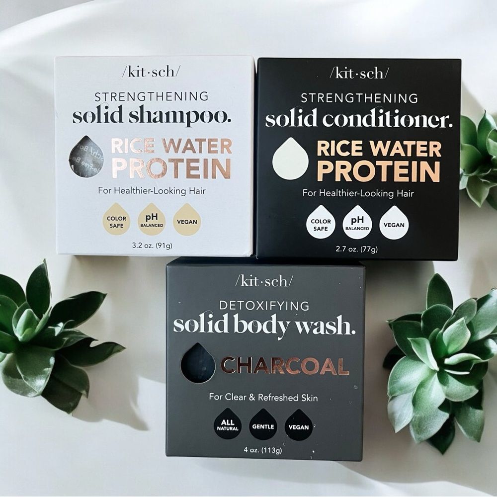 3 Bars Kit•sch Shampoo, Conditioner and Body Wash New in Box